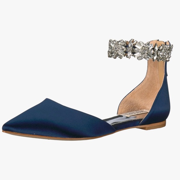 Badgley Mischka Morgen Mary Jane with Crystal Ankle Strap Flats - Picture 7 of 16